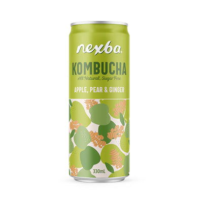 Nexba Apple Pear & Ginger Kombucha Drink 330ml