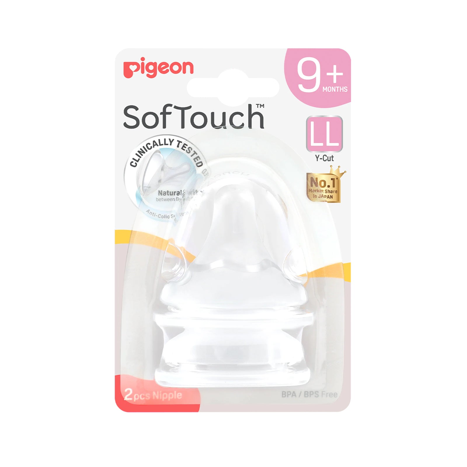 Pigeon Softouch Teat LL 2pcs/pack