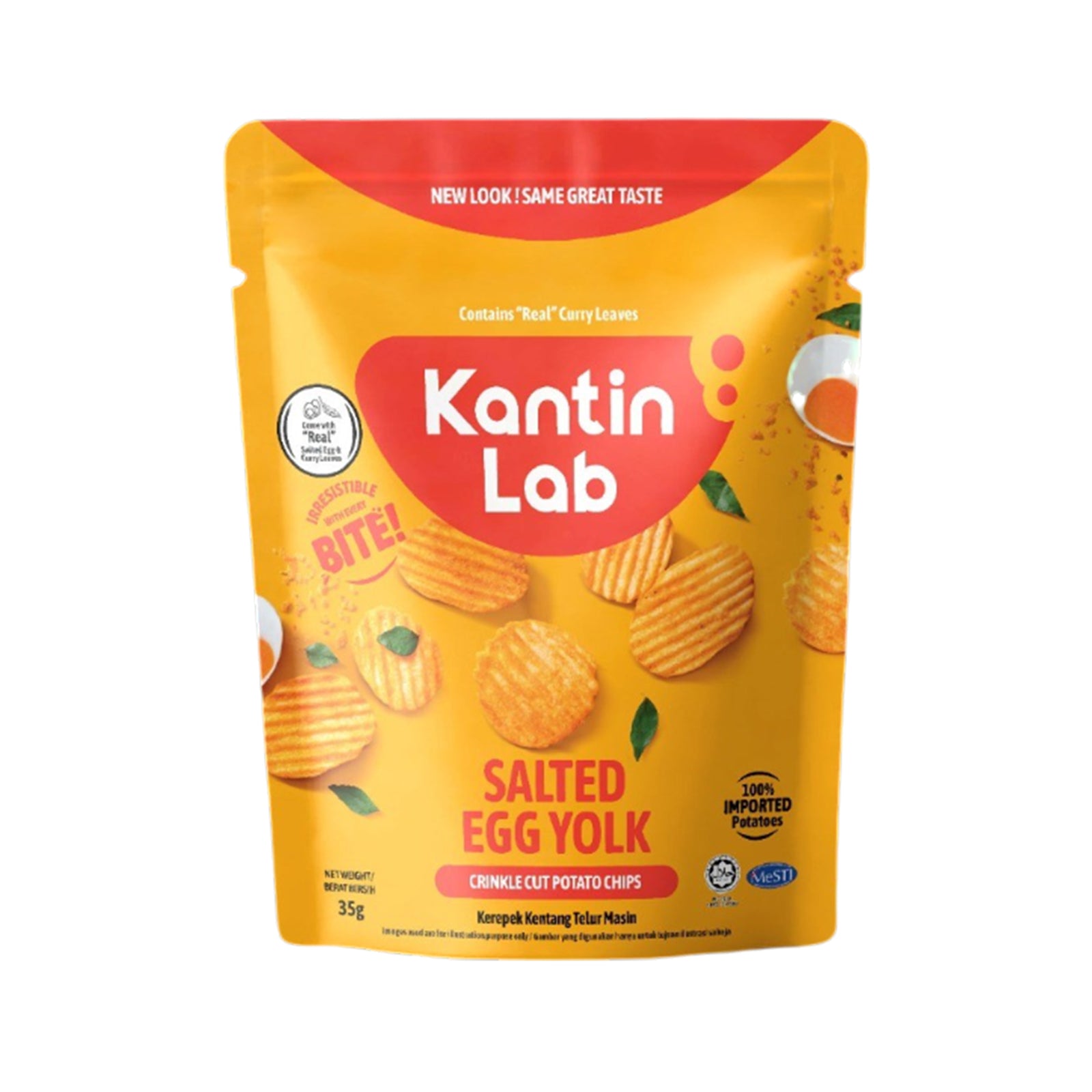 Kantin Lab Salted Egg Crinkle Cut Chips 40g