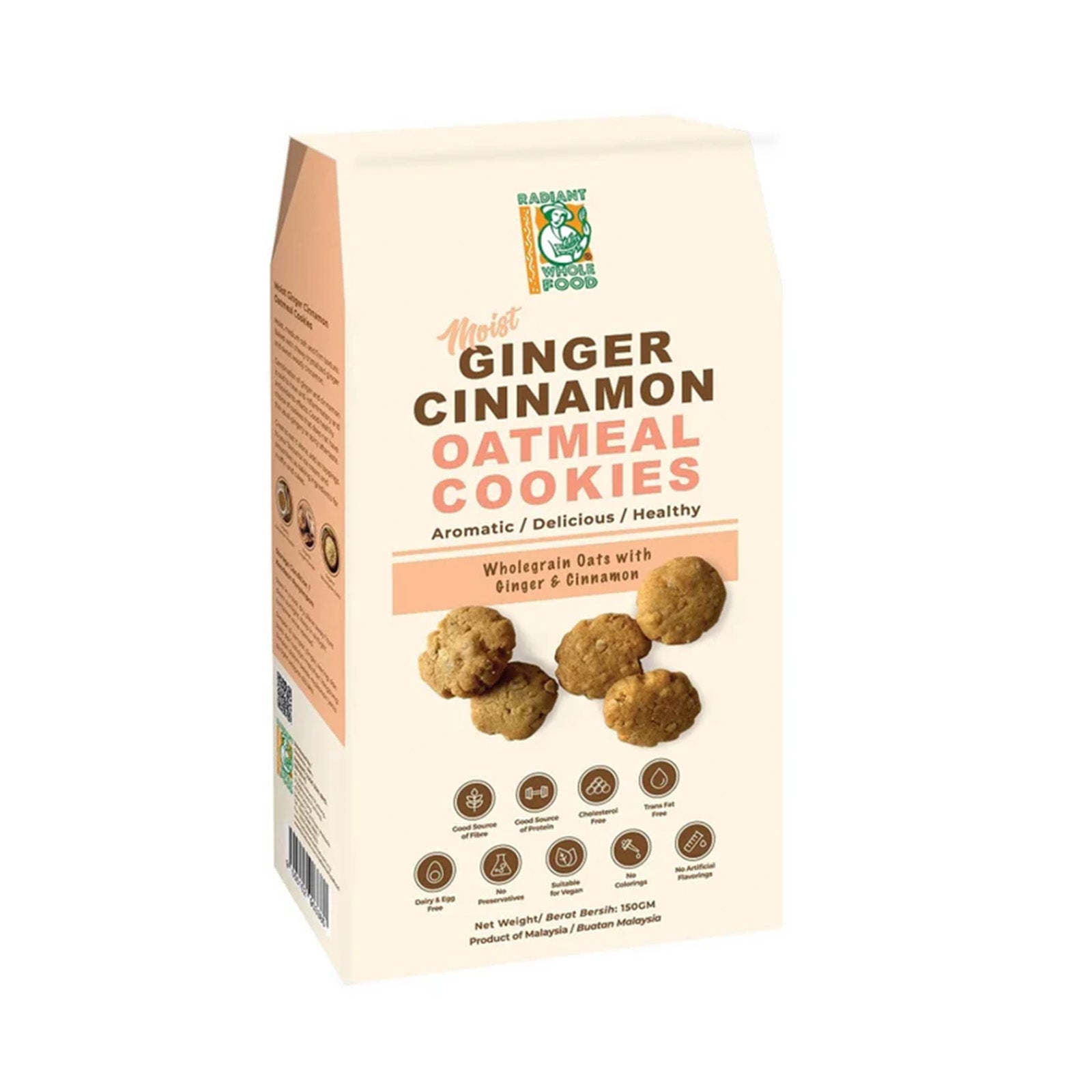 Radiant Ginger Cinnamon Oatmeal Cookies 150g