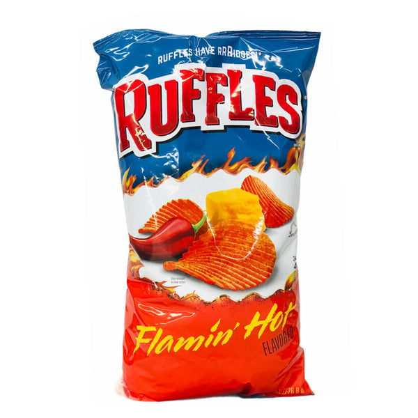 Ruffles Flamin Hot Potato Chips (USA) 184g (highest price)