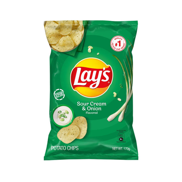 Lays Sour Cream and Onion Potato Chips 50g (highest price)