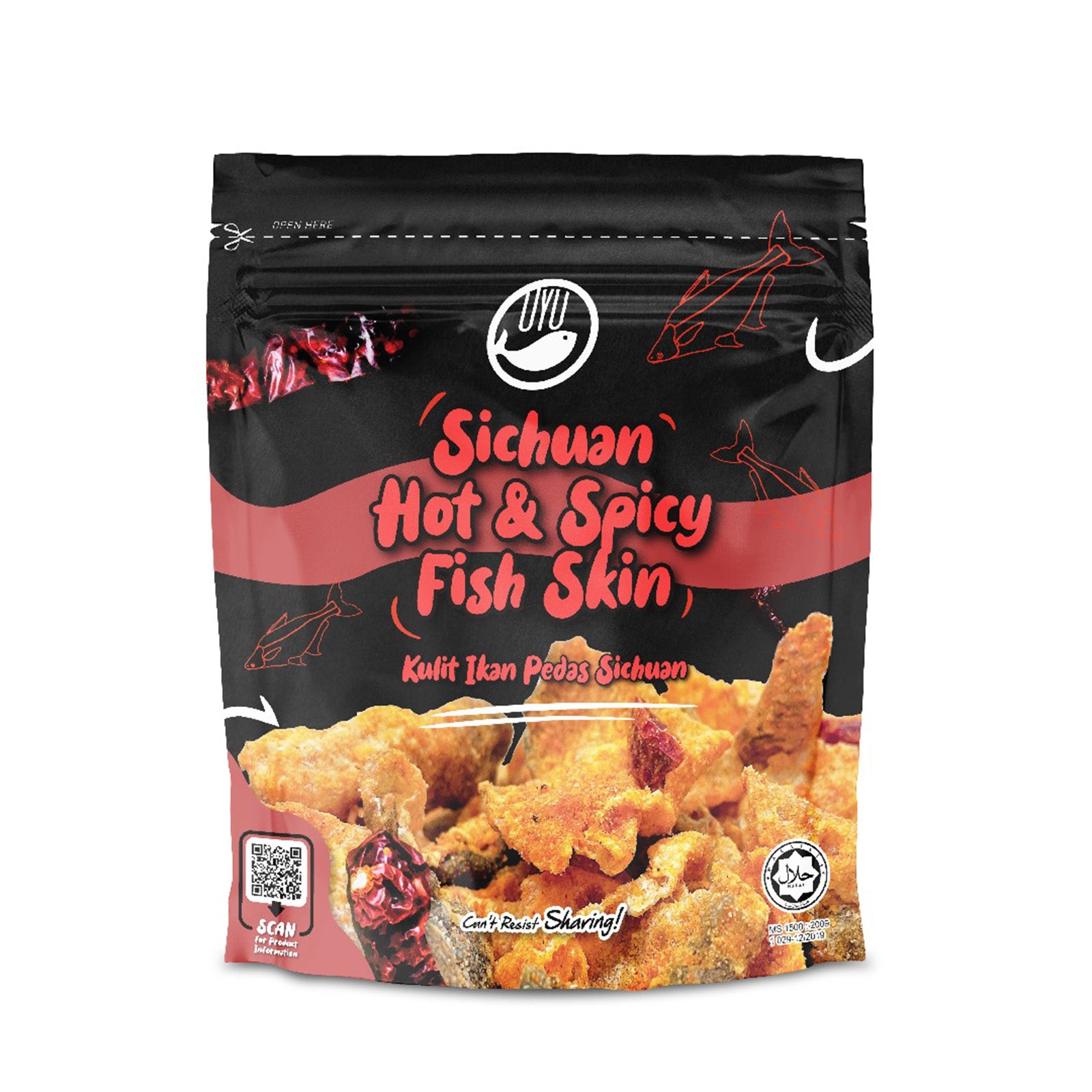 Oyu Fish Sichuan Hot and Spicy Fish Skin Snack 70g