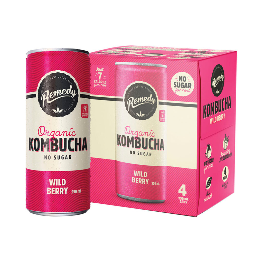 Remedy Organic Kombucha Wild Berry 250ml