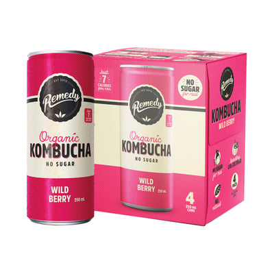 Remedy Organic Kombucha Wild Berry 250ml