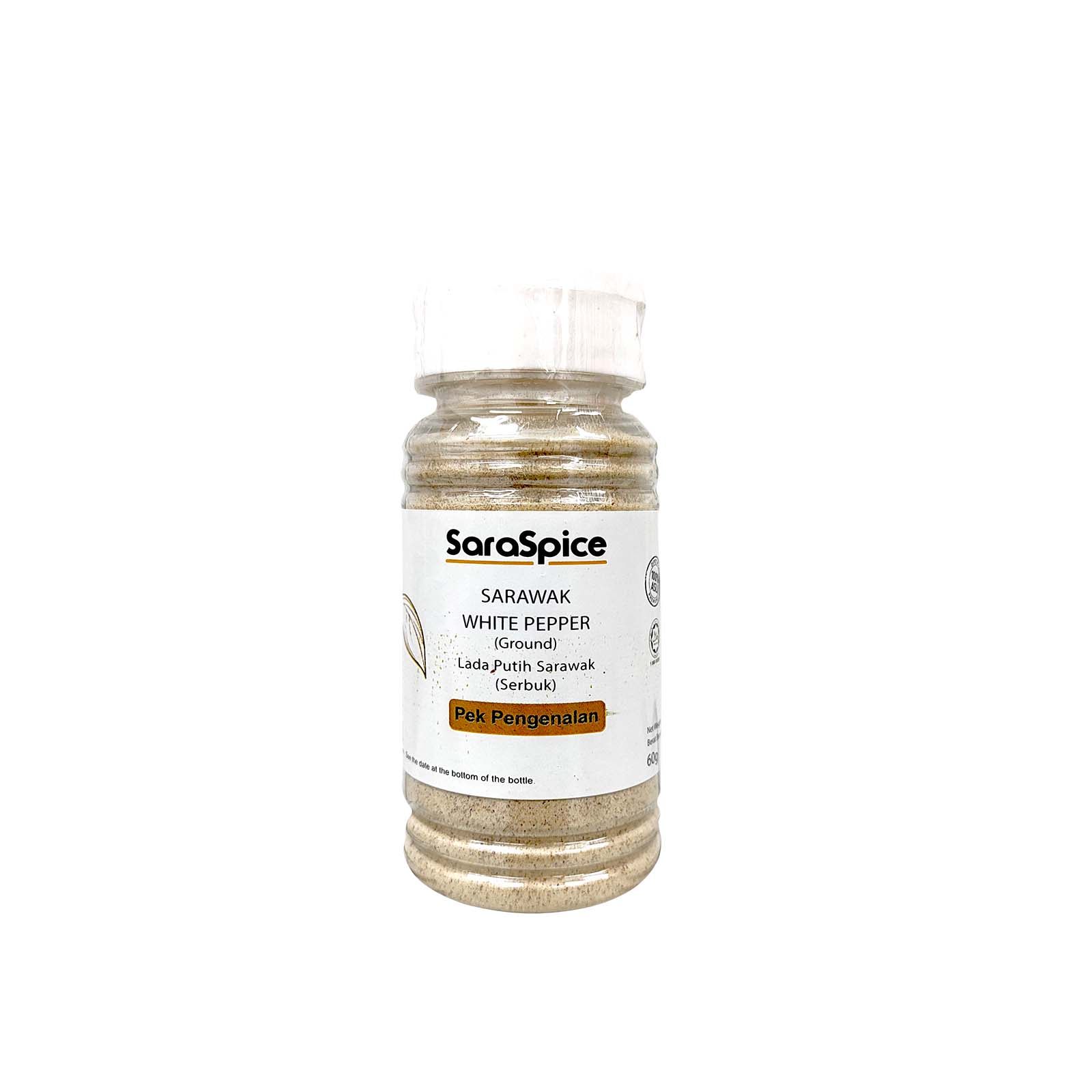 Saraspice White Pepper Bottle Ground 60g