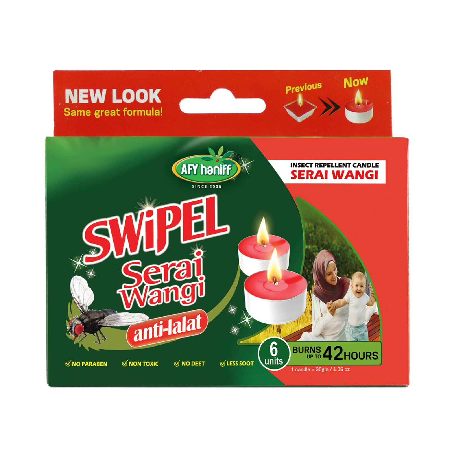 Swipel Lilin Serai Wangi 6 pcs/pack