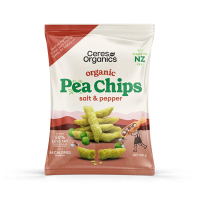 Ceres Organic Pea Chips Salt and Pepper 100g