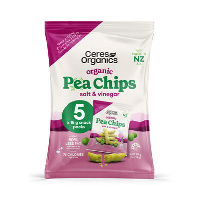 Ceres Organic Pea Chips Salt Vinegar 100g