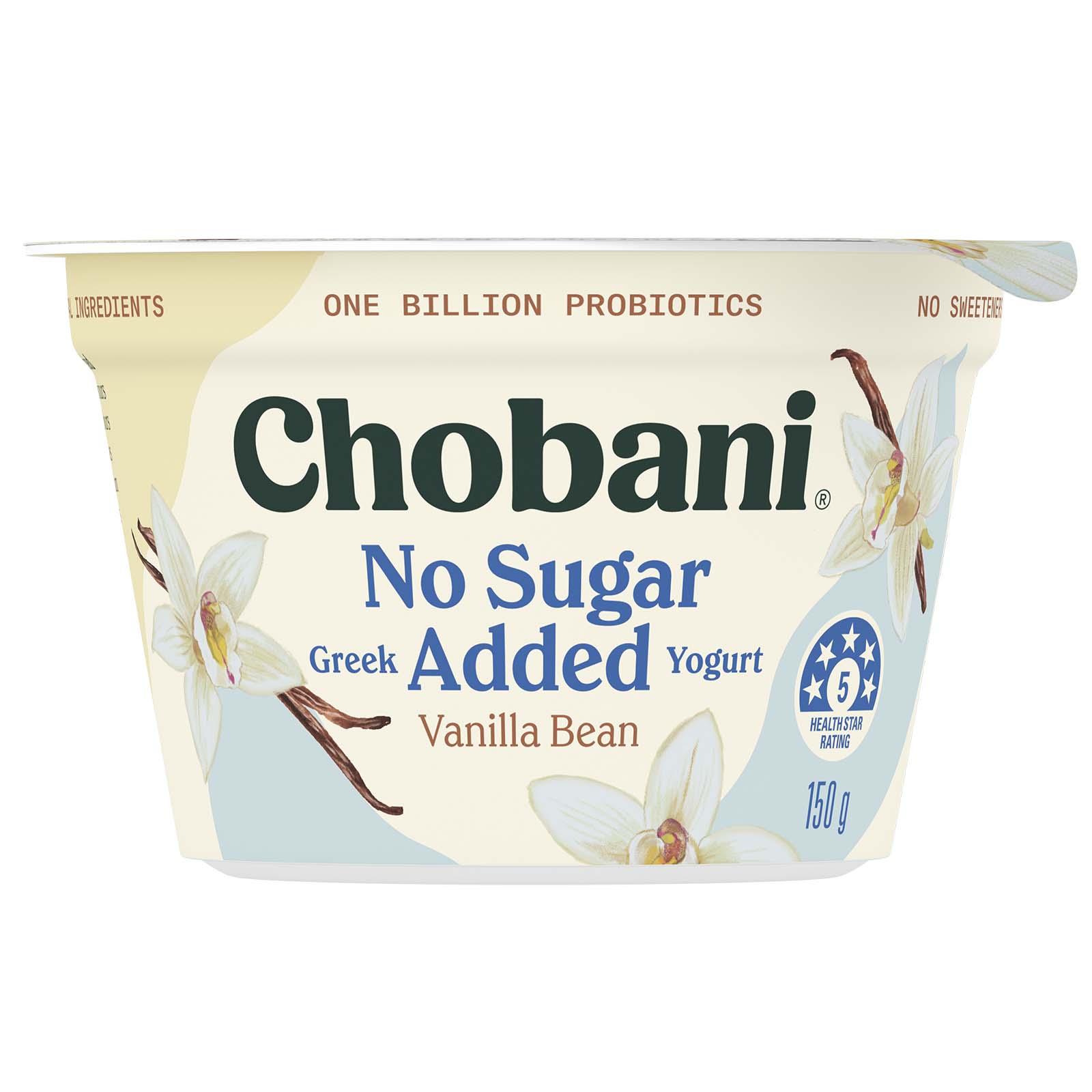 Chobani No Added Sugar Greek Yogurt Vanilla Bean 150g