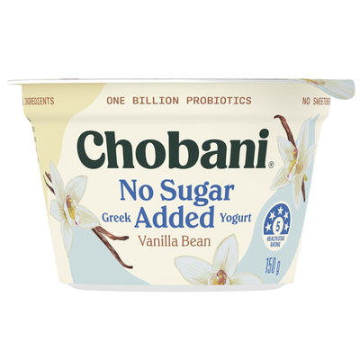 Chobani No Added Sugar Greek Yogurt Vanilla Bean 150g