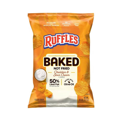 Ruffles Baked Cheddar Sour Cream Chips 170g