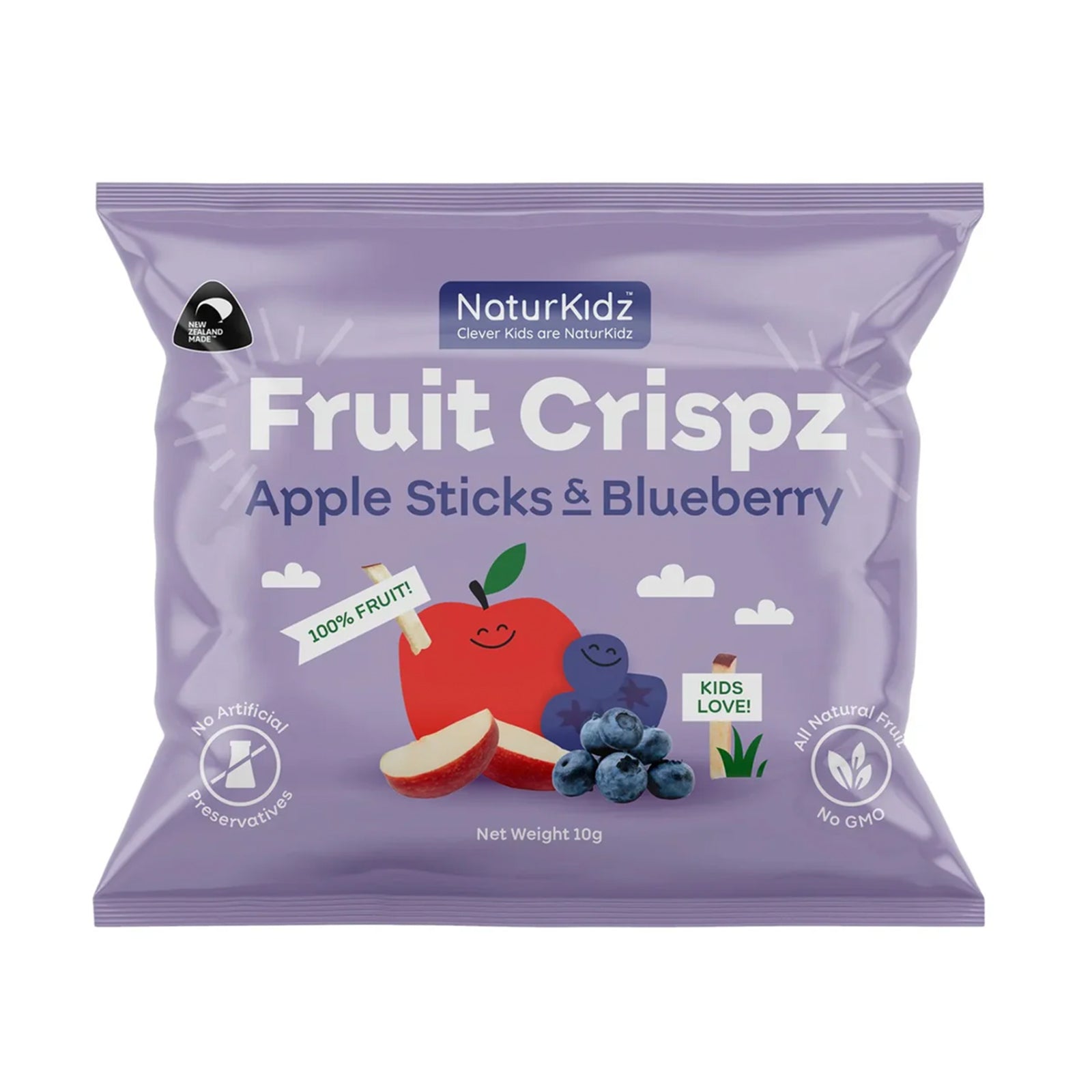 NATURKIDZ FRUIT CRISPZ APPLE/BLUEBRY 10G