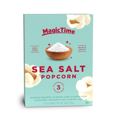 Magic Time Organic Microwave Popcorn Sea Salt 240g