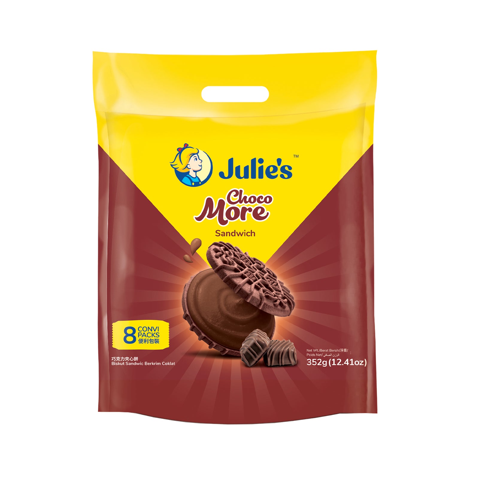 Julies Choco More Sandwich Biscuits 352g