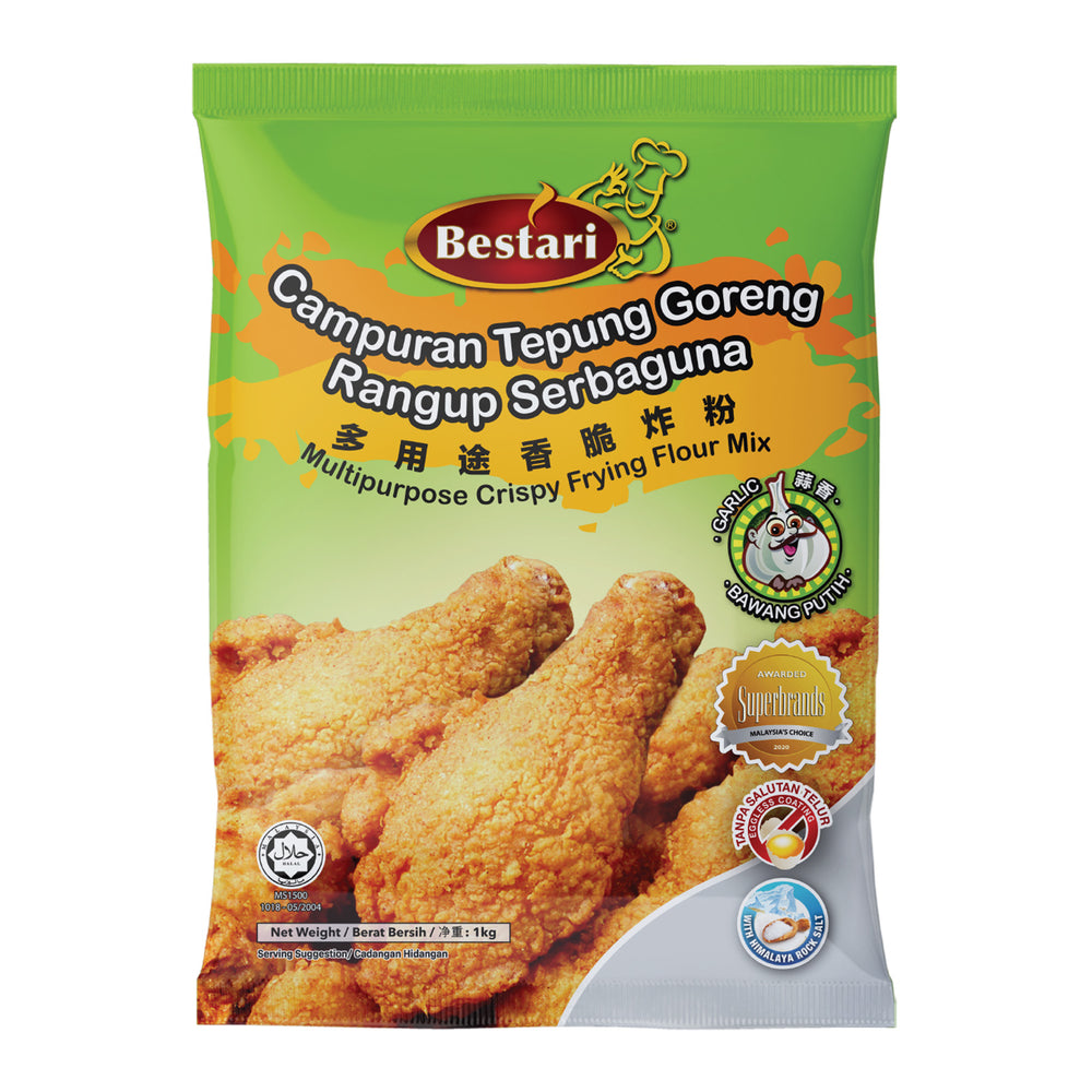 Bestari Crispy Fried Chicken Coating Mix Flour with Garlic 1kg