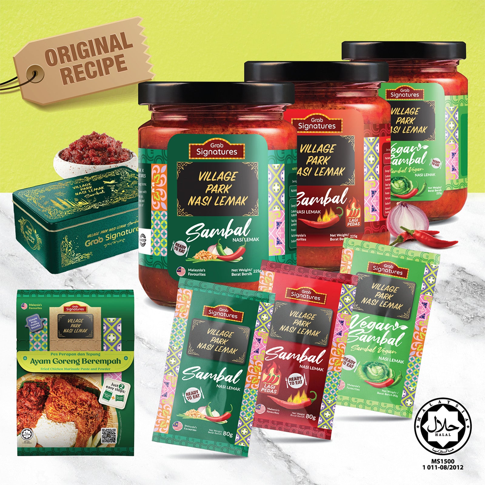 Grab Signatures Village Park Nasi Lemak Lagi Pedas Sambal Jar 225g