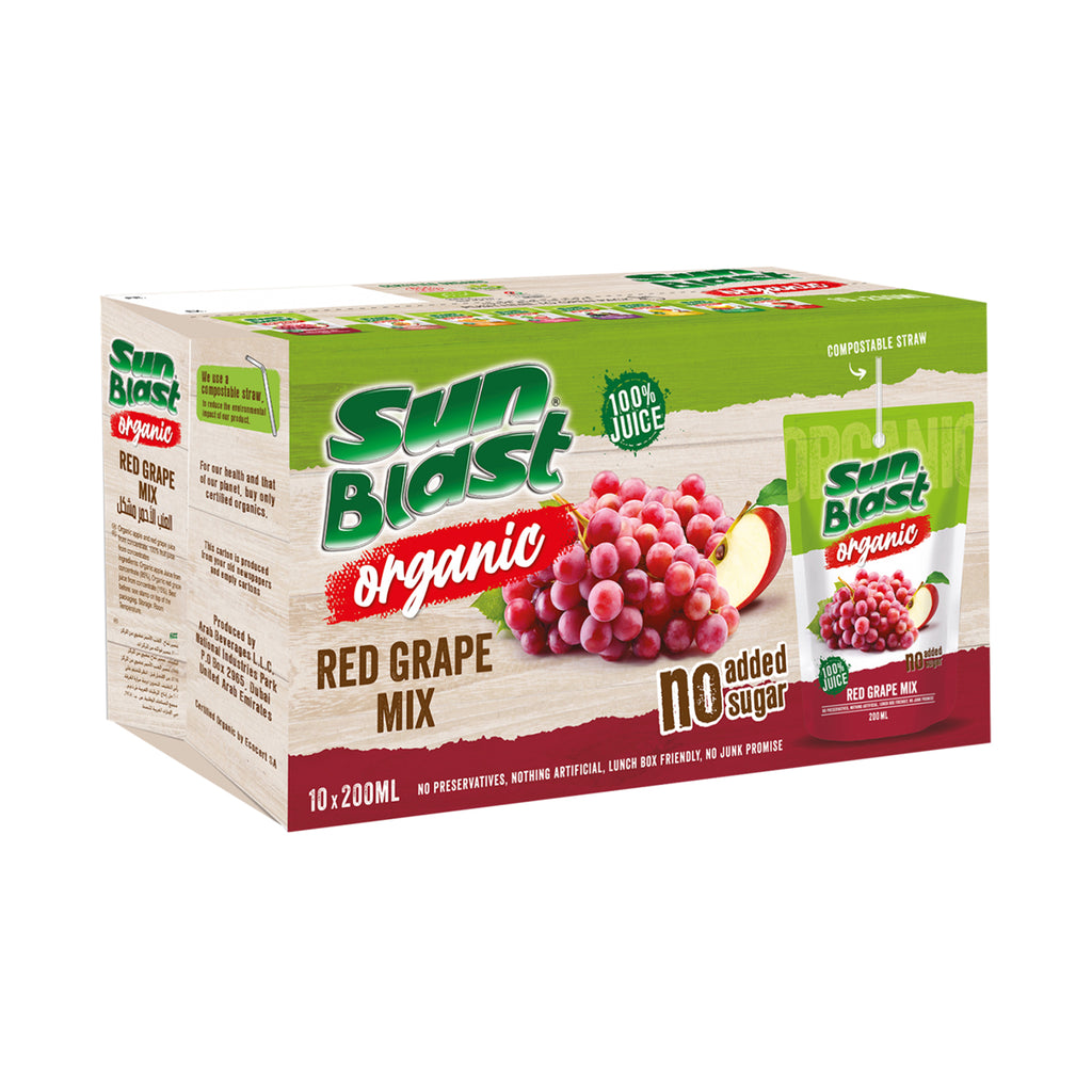 Sun Blast 100% Red Grape Mix Juice Drink 200ml