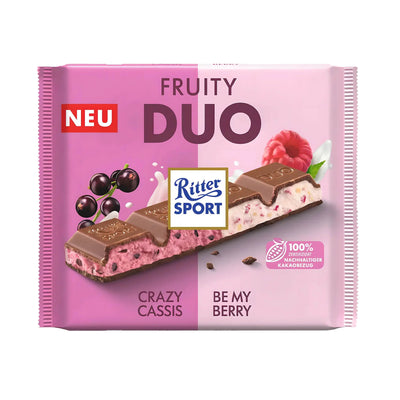 Ritter Sports Fruity Duo Crazy Cassis & Be My Berry Chocolate Bar 218g