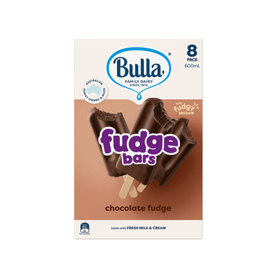 Bulla Chocolate Fudge Bars 8pcs/pack 800ml