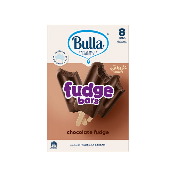 Bulla Chocolate Fudge Bars 8pcs/pack 800ml