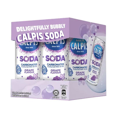 Calpis Soda Grape Flavoured Soft Drink 320ml x 4