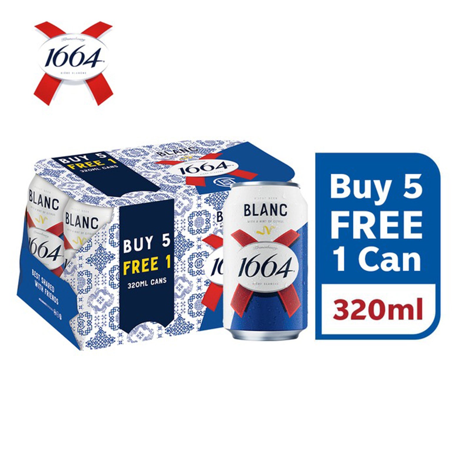 Kronenbourg 1664 Blanc Can 320ml x 5