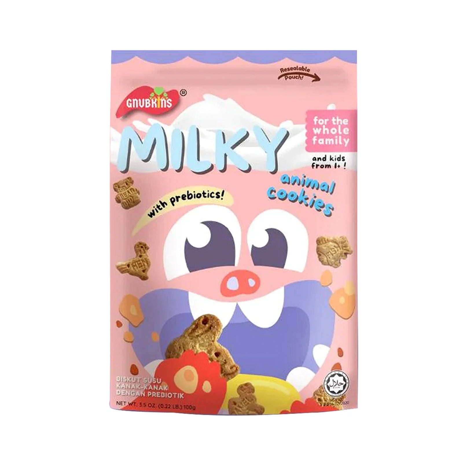 Gnubkins Double Milk Cookie with Probiotic 100g