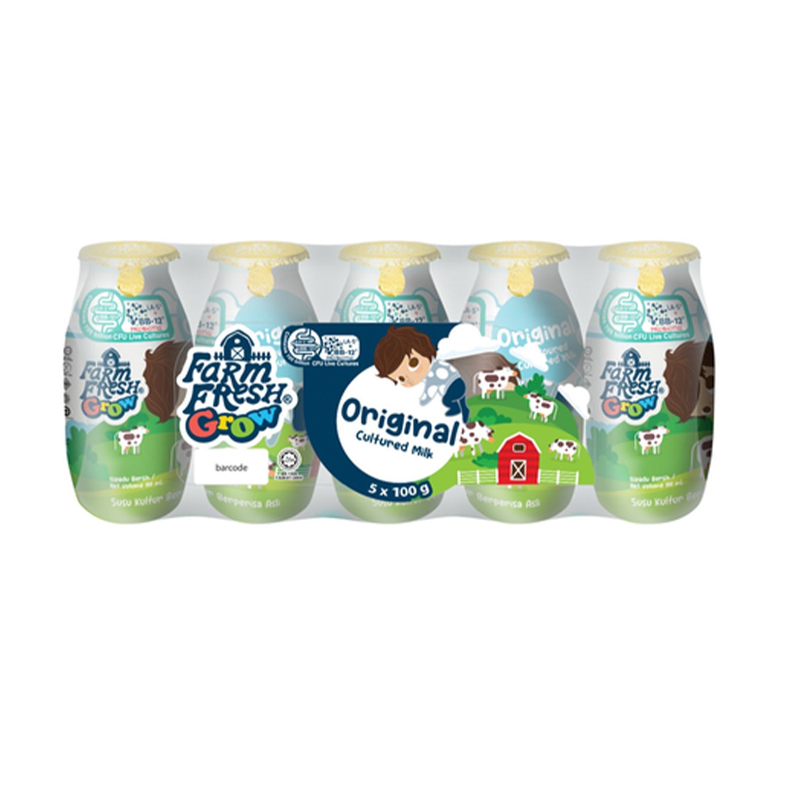 Farm Fresh Grow Original Cultured Milk 100ml x 5