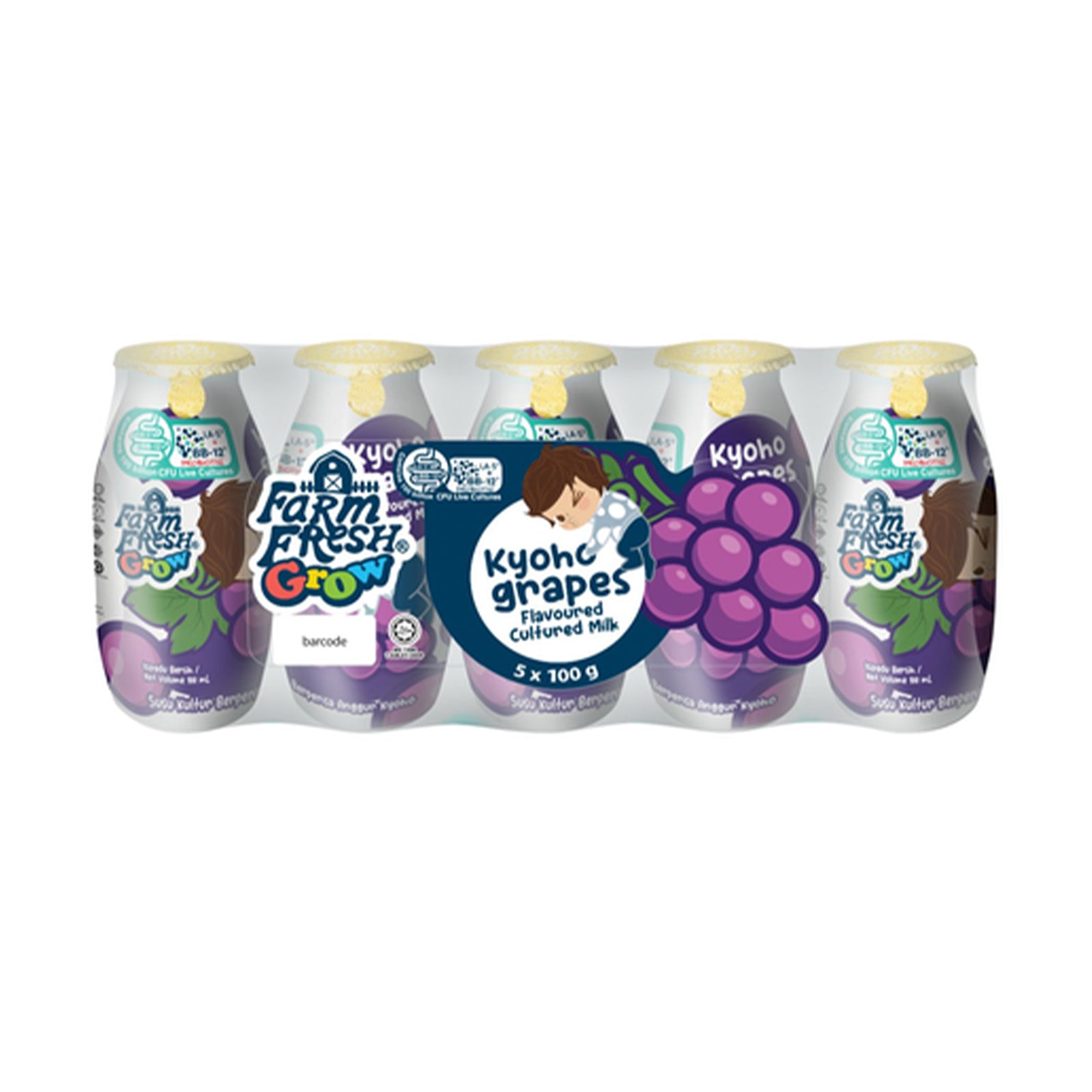 Farm Fresh Grow Kyoho Grape Cultured Milk 100ml x 5