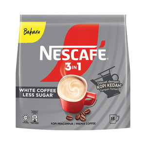 Nescafe 3in1 White Coffee Less Sugar 15pcs/pack x 27g