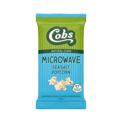 Cobs Microwave Popcorn Sea Salt 85g