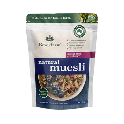 Brookfarm Natural Macadamia Muesli with Cranberrie 1pack