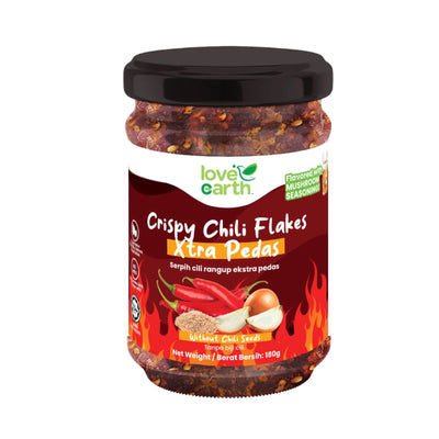 Love Earth Crispy Chilli Flakes Xtra Pedas 180g