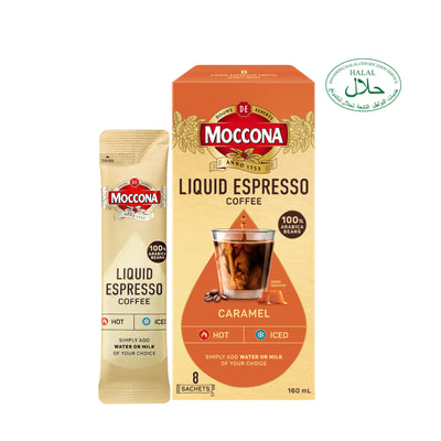 Moccona Liquid Espresso Caramel 20ml x 8