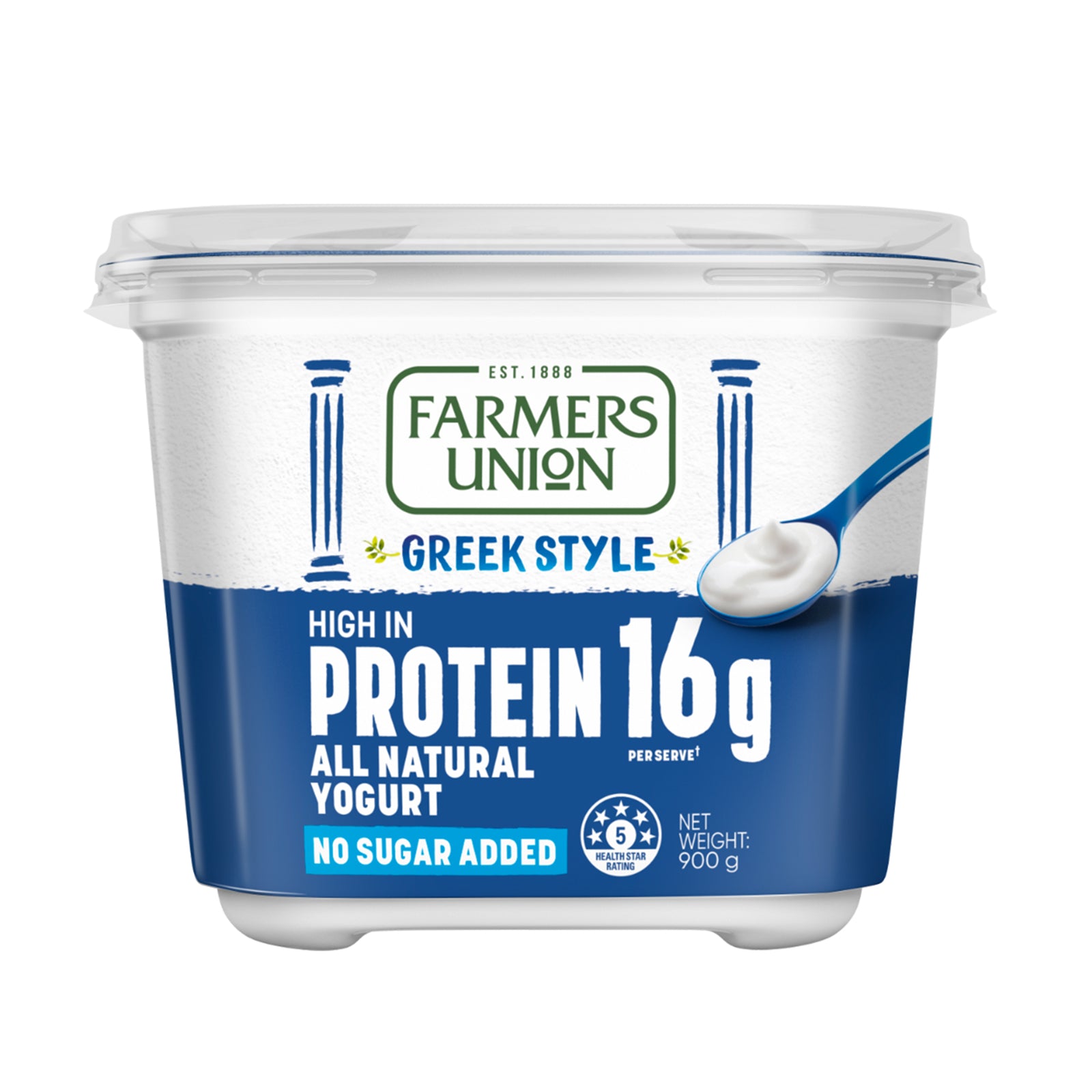 Farmers Union Greek Style Natural High Protein Yogurt 900g