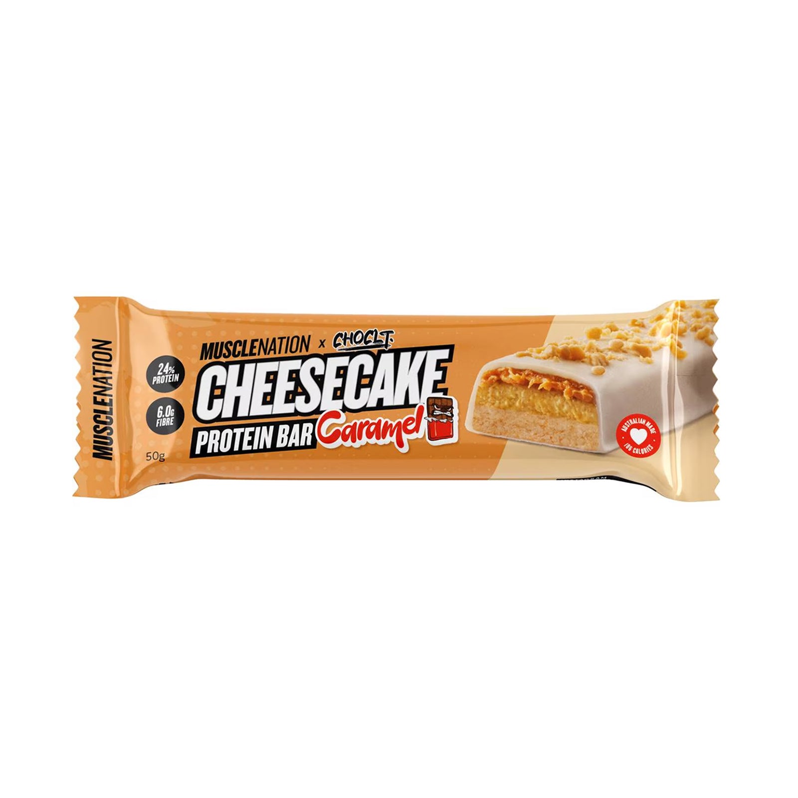 Muscle Nation Cheesecake Bar Caramel 50g