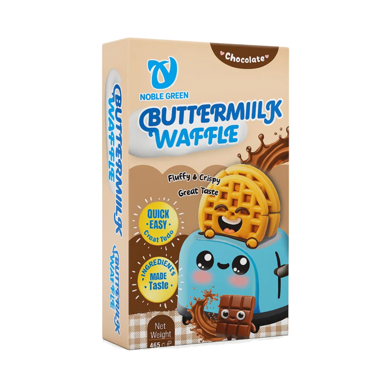 Noble Green Chocolate Chip Buttermilk Waffles 45g x 6