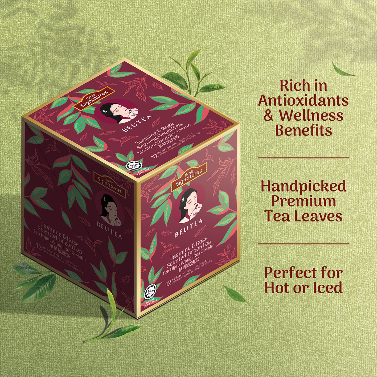 Grab Signatures x Beutea Jasmine and Rose Scented Green Tea