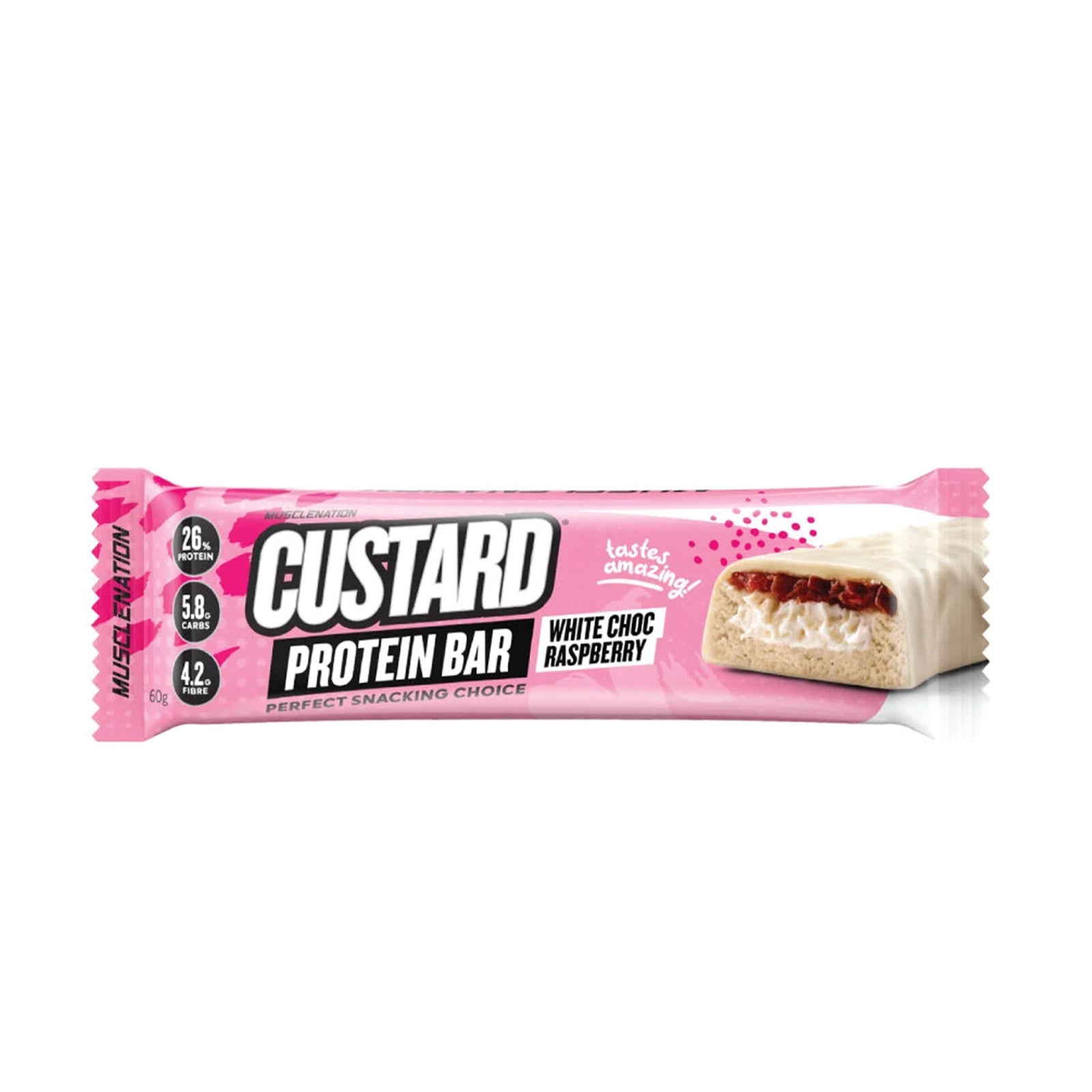 Muscle Nation Protein Bar in White Chocolate Raspberry 60g