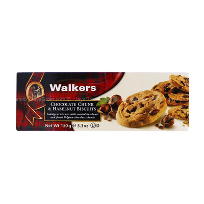 Walkers Chocolate Chunk and Hazelnut Biscuits 150g