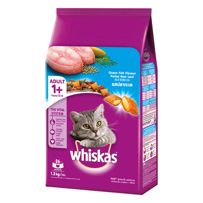 Whiskas Adult Cat Dry Food Ocean Fish Flavor 1.2kg