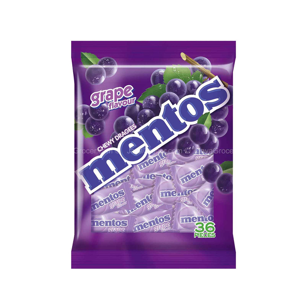 Mentos Pouch Bag Grape Flavour Candy 36pcs/pack