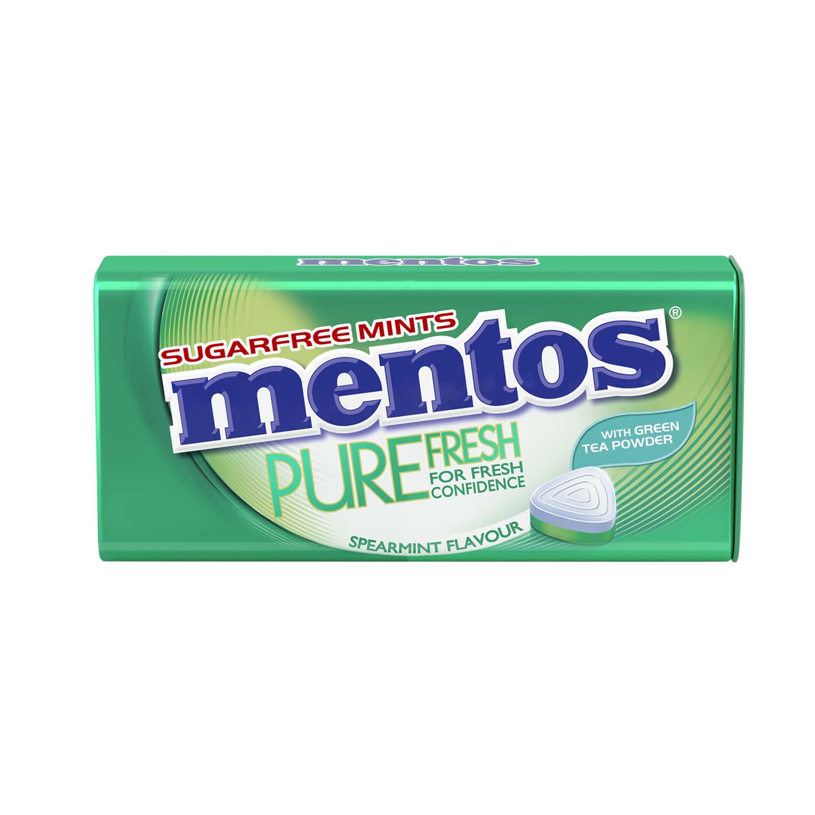 Mentos Pure Fresh Tin Spearmint Candy 35g