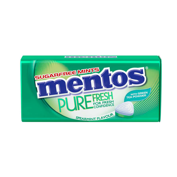 Mentos Pure Fresh Tin Spearmint Candy 35g