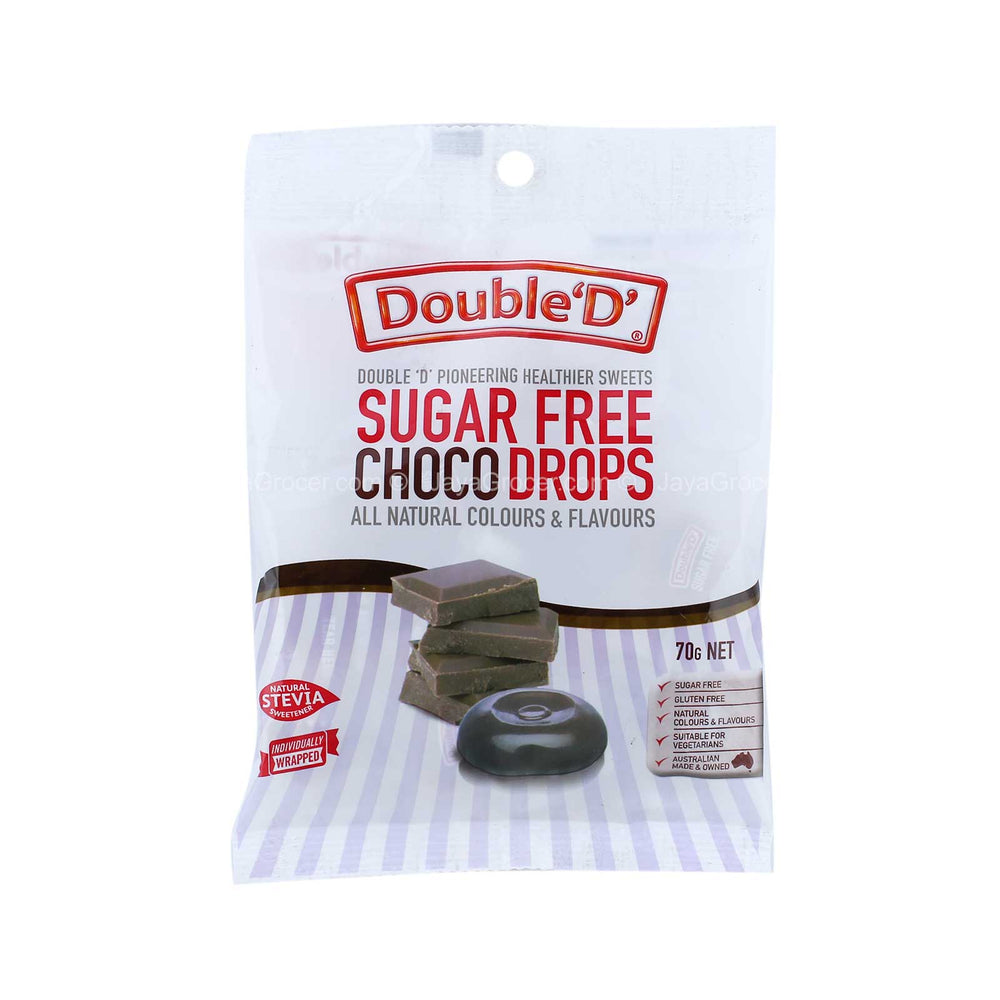 Double D Sugar Free Chocolate Drops 70g