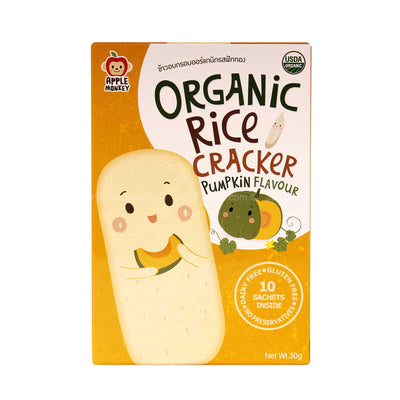 Apple Monkey Organic Rice Cracker Pumpkin Flavour 30g