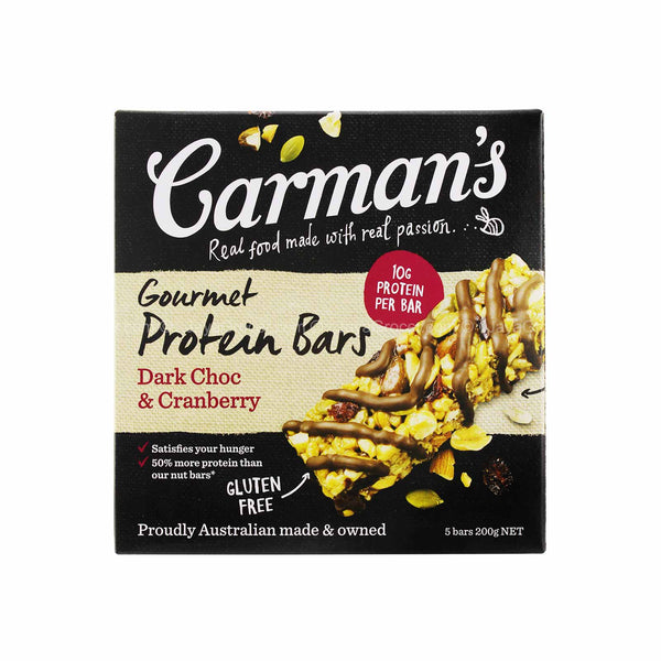 CarmanÃ¢â‚¬â„¢s Dark Choc & Cranberry Gourmet Protein Bar 200g