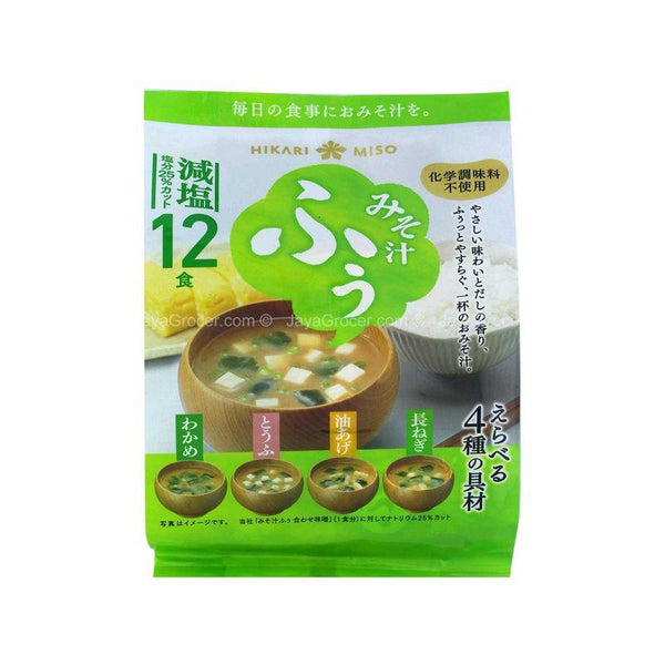 Hikari Miso Instant Miso Soup Fu Less Salt 12pcs/pack