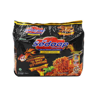 Mi Sedaap Korean Spicy Chicken Fried Instant Noodle 87g x 5
